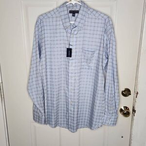 Grant Thomas blue long sleeve dress shirt men's size M